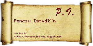 Penczu István névjegykártya